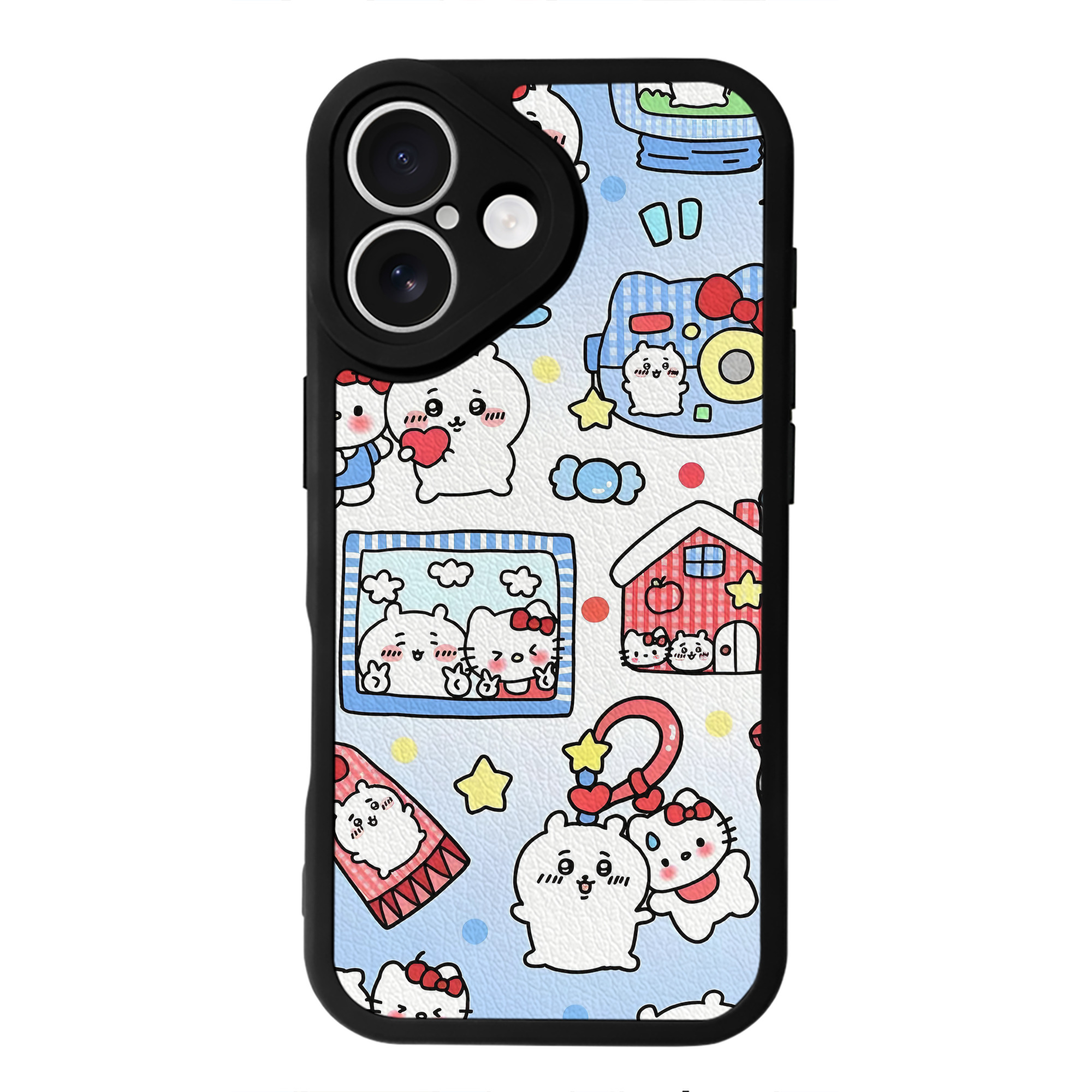 （画像用） ちいかわ Chii-kawa 【iPhone 16シリーズ対応】シリコンスマホケース（レザー調） 材質：シリコン